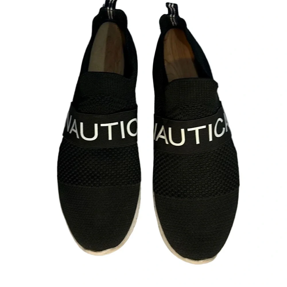 Nautica Black Slip ons Jogger Sneakers Size 10